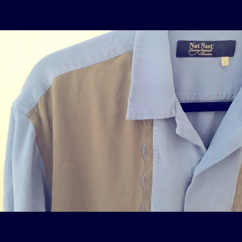 Nat Nast Classic Camp Shirt 100% Silk